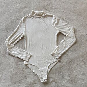 White Long Sleeve Bodysuit